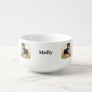 Australian Shepherd Black Tricolor Aussie Dog Soup Mug