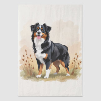Australian Shepherd Black Tricolor Aussie Dog Tissue Paper