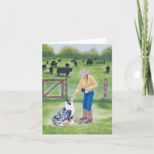 Australian Shepherd Blank Notecard