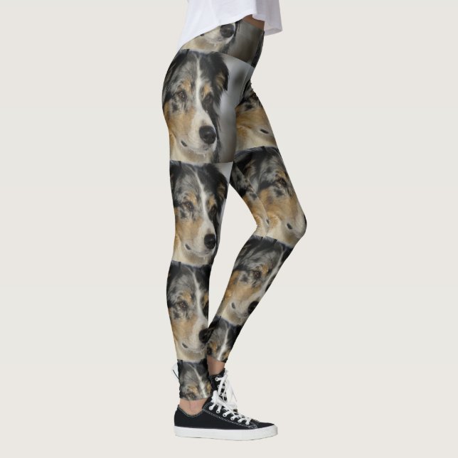 australian-shepherd-blue merle 2 leggings (Right)