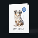 Australian Shepherd Blue Merle Aussie Birthday Card<br><div class="desc">Adorable birthday card featuring a beautiful Blue Merle Australian Shepherd.

It's sure to bring a smile to the face of any Aussie dog lover.</div>