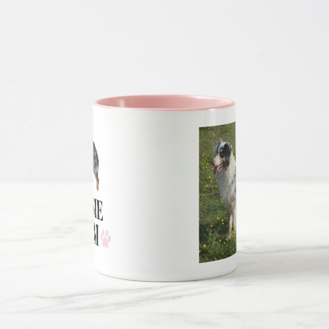 Australian Shepherd blue merle dog mom with photo Mug Zazzle