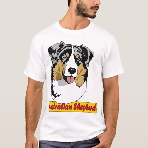 Australian Shepherd_ blue merle T_Shirt