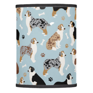Australian Shepherd Bones and Paws Lamp Shade