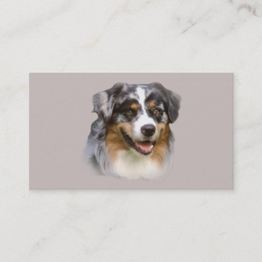 Customizable Australian Shepherd Breeder Business Card