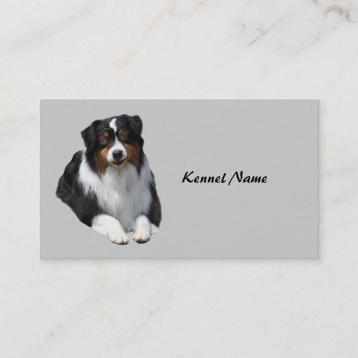 Customizable Australian Shepherd Breeder Business Card