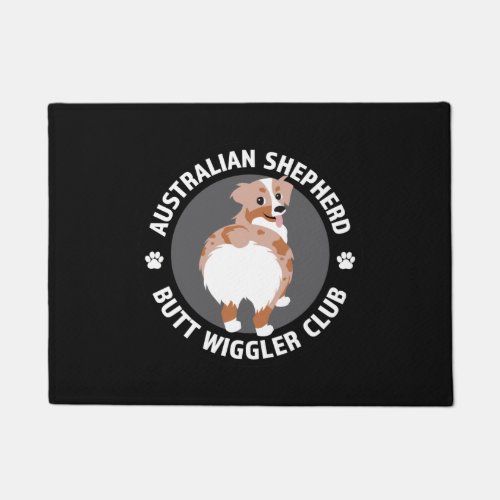 Australian Shepherd Butt Wigglers Club _ Red Merle Doormat