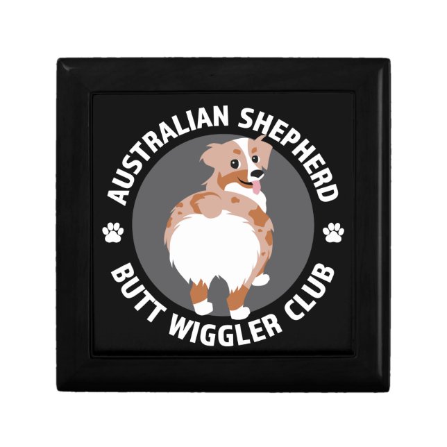 Australian Shepherd Butt Wigglers Club - Red Merle Gift Box (Front)