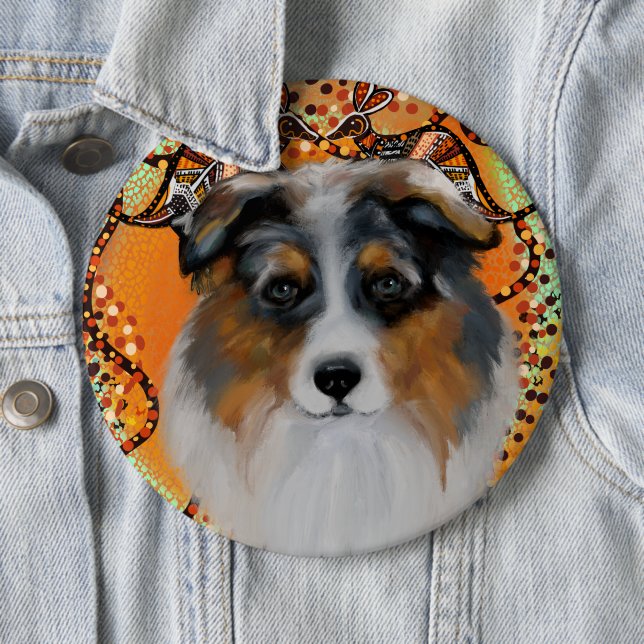 AUSTRALIAN SHEPHERD BUTTON (In Situ)