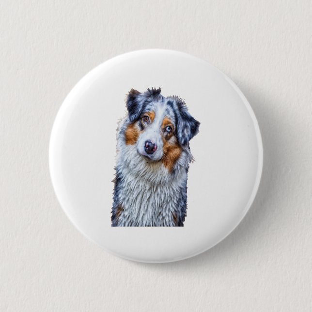 Australian Shepherd  Button (Front)