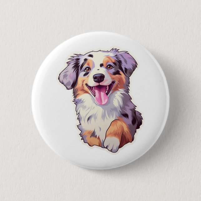 Australian Shepherd    Button (Front)
