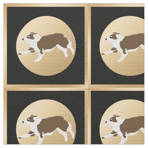 Australian Shepherd Cartoon Style v2 Fabric