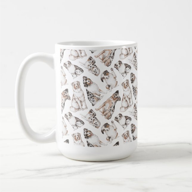 Australian Shepherd Ceramic Mug (Left)