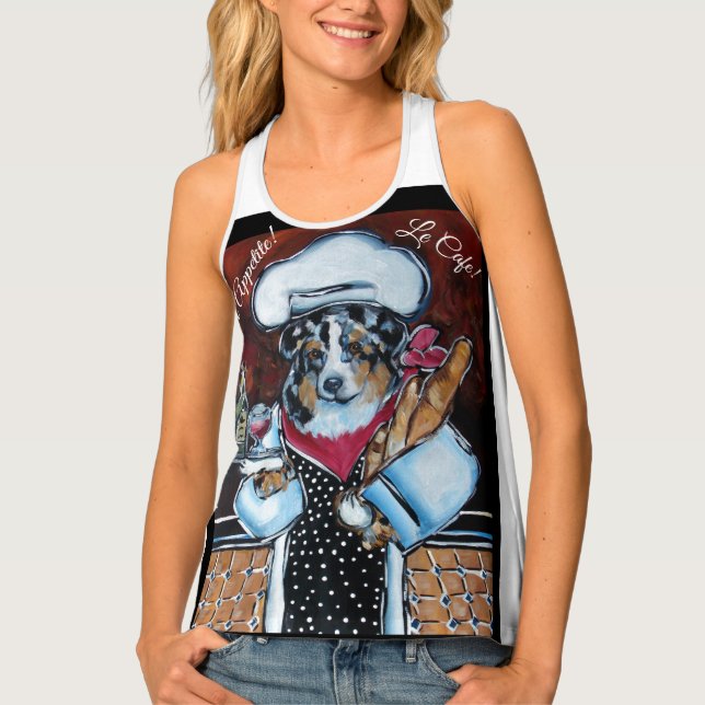 AUSTRALIAN SHEPHERD CHEF TANK TOP (Front)