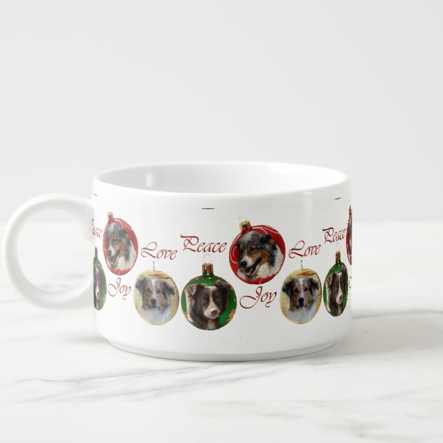 Australian Shepherd Christmas Bowl (Right)