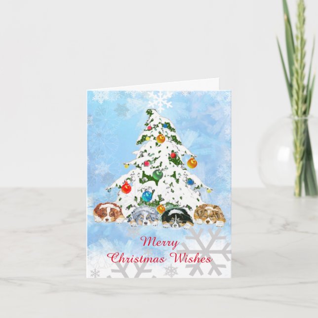 Australian Shepherd ~ Christmas Card (Front)
