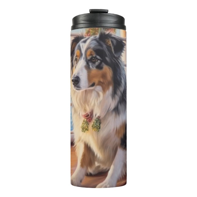 Australian Shepherd Christmas Cruise: Pawsome Thermal Tumbler (Front)