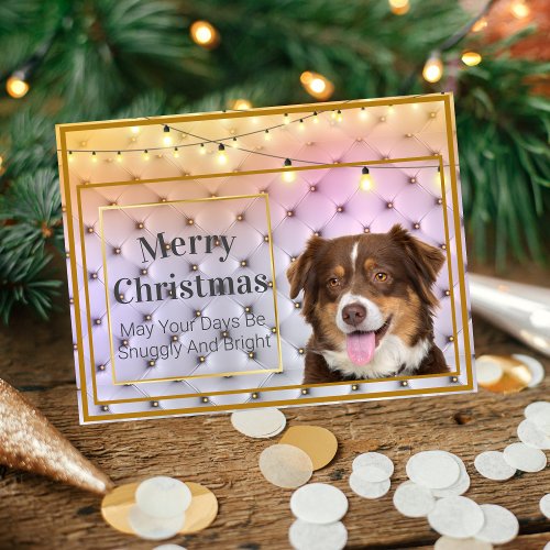 Australian Shepherd Christmas Diamond Pattern Holiday Postcard