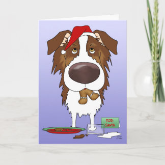 Australian Shepherd Christmas Holiday Card