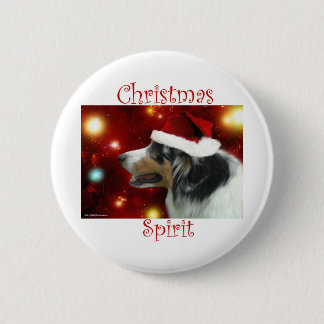 Australian Shepherd Christmas Spirit - Button
