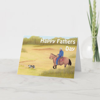 Australian Shepherd ~ Cowboy ~ Morning Ride Card