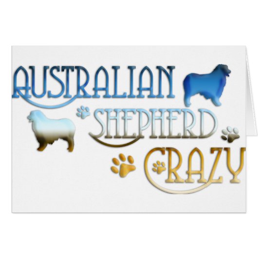AUSTRALIAN SHEPHERD CRAZY CARDS (Front Horizontal)