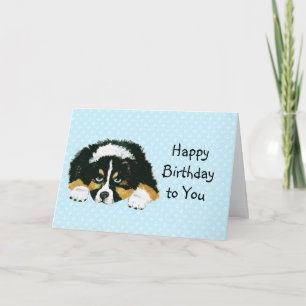 Australian Shepherd Custom Happy Birthday Card
