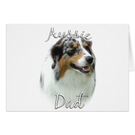Australian Shepherd Dad 2 Cards (Front Horizontal)