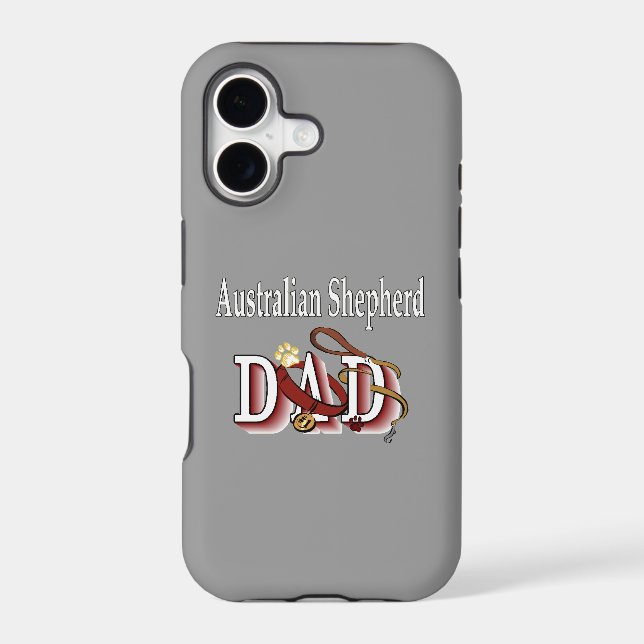 Australian Shepherd Dad Iphone Case (Back)