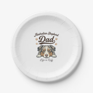 Australian Shepherd Dad Life Is Ruff Vintage Shirt Paper Plates