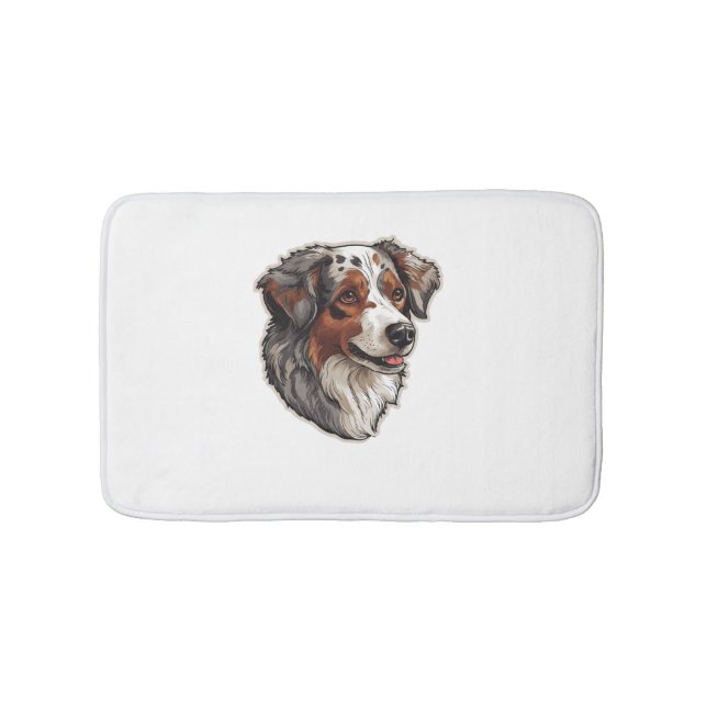 Australian shepherd Dog  1 Bath Mat (Front)