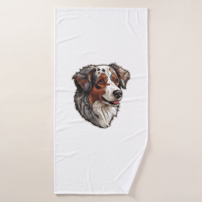 Australian shepherd Dog  1 Bath Towel (Bath Towel)