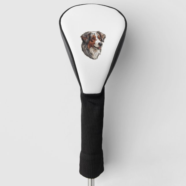 Australian shepherd Dog  1 Golf Head Cover (Front)