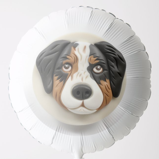 Australian Shepherd Dog 3D Inspired Balloon (Front)