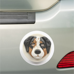 Australian Shepherd Dog 3D Inspired Car Magnet