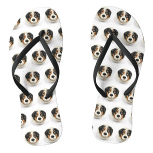 Australian Shepherd Dog 3D Inspired Flip Flops