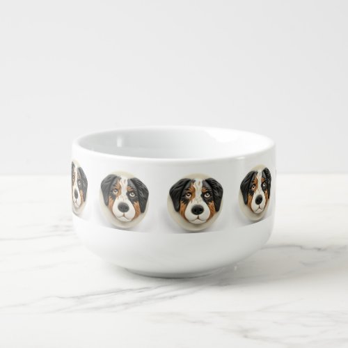 Australian Shepherd Dog 3D Inspired Soup Mug