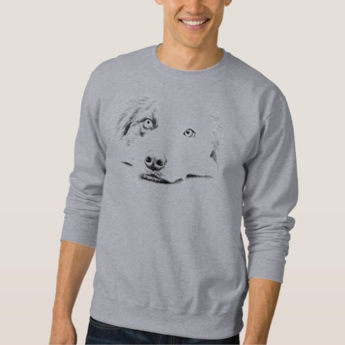 Australian Shepherd dog art Sweatshirt