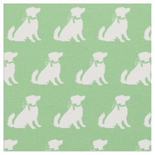 Australian Shepherd Dog Aussie Pet Sage Green Fabric
