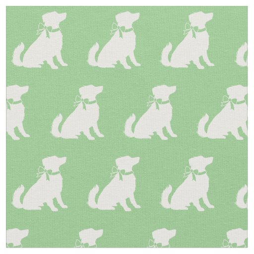 Australian Shepherd Dog Aussie Pet Sage Green Fabric