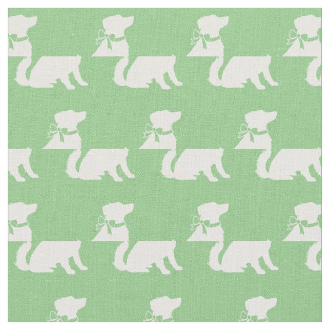 Australian Shepherd Dog Aussie Pet Sage Green Fabric (Close Up)