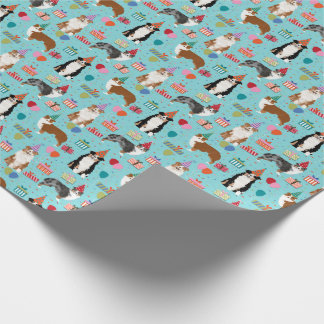 Australian Shepherd dog Birthday wrapping paper