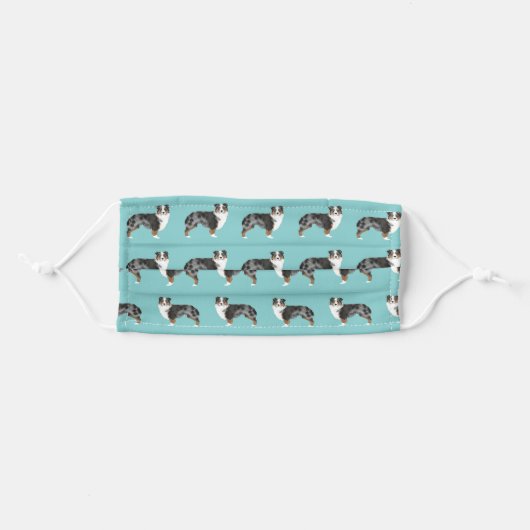 Australian Shepherd dog blue merle Adult Cloth Face Mask (Front, Folded)