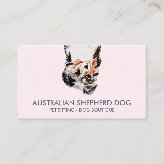 Australian Shepherd Dog Business Card (Front)