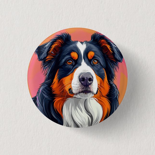Australian Shepherd dog Button (Front)
