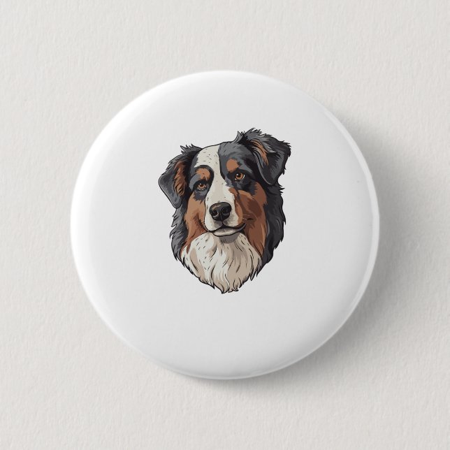 Australian shepherd Dog   Button (Front)