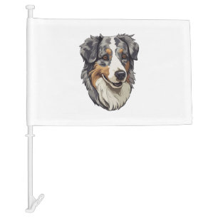 Australian shepherd Dog Car Flag