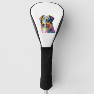 Australian Shepherd Dog Colorful 5 Golf Head Cover