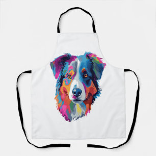 Australian Shepherd Dog Colorful Apron