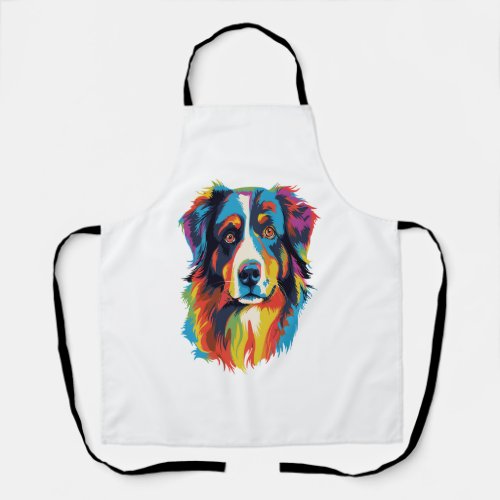 Australian Shepherd Dog Colorful  Apron